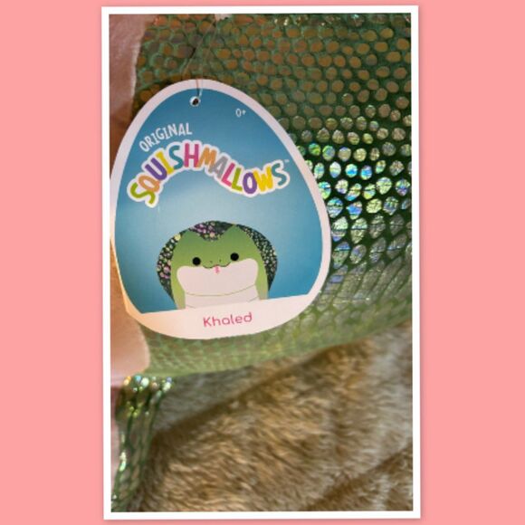 Squishmallows Plush Khaled Green Snake RARE - He is 14” - Picture 3 of 4